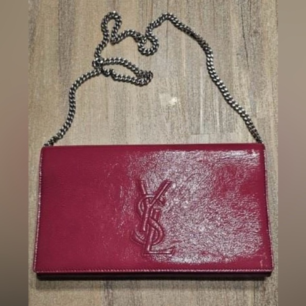 Authentic YSL pink clutch. Comes with complimentary generic silver chain.